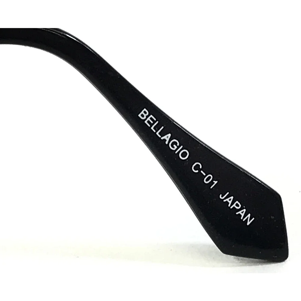 Bellagio Eyeglasses Frames 630 C-01 Black Gold Oval Full Rim 50-16-135